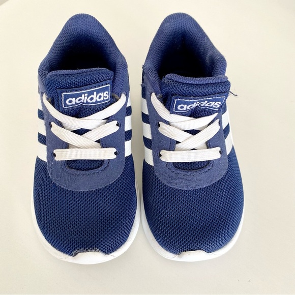 adidas classic navy & white toddler sneaker Size 5 - Picture 3 of 8